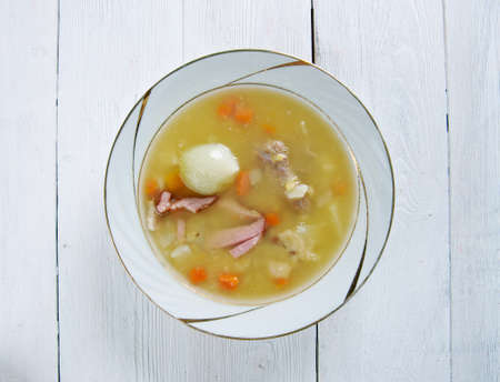 Soupe aux pois  - Pea soup traditional dish in Canadian cuisineの写真素材
