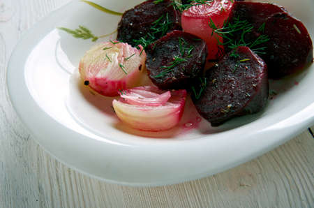 Balsamic Roasted Beet  and Onionの写真素材