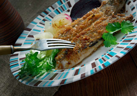 Scottish Herring . Fried fish in Oatmeal