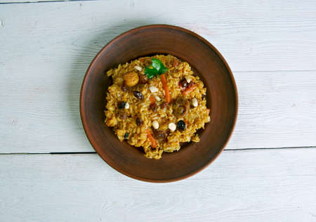 Zarda Pulao - popular South Asian sweet saffron riceの写真素材