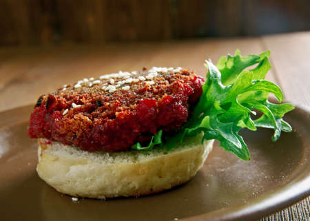 Quarter Pounder Beet Burgerの写真素材