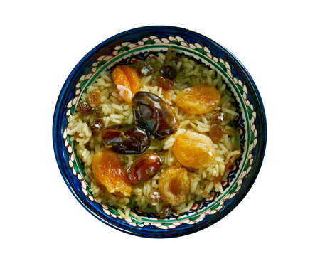 Sudlu plov Azerbaijan sweet milk pilafの写真素材