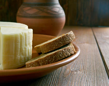 Basket cheese is an Arabic style semi-soft cheese made from cow's milk available fresh or dry