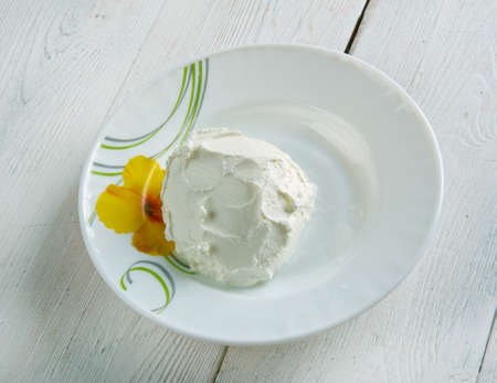 Nabulsi cheese  Palestinian white brined cheeses made in the Middle Eastの写真素材