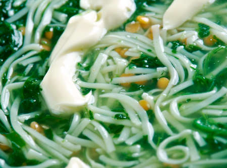 Ash reshteh  Persian Noodle Soup.Iranian cuisine.
