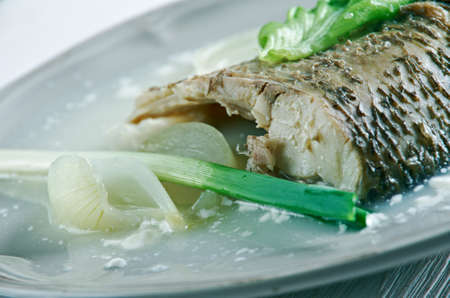 Carp soup close up/