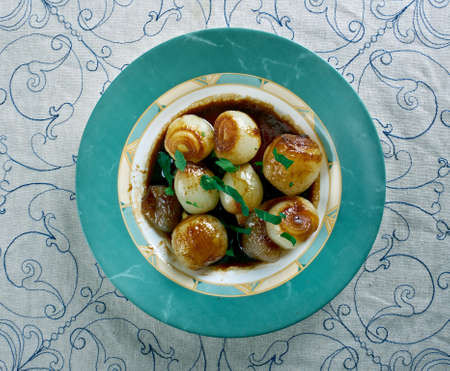 Onions in a Balsamic Vinegar. close upの写真素材