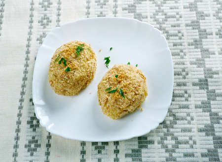 Papa rellena - stuffed potatoes.most popular type of croquettes in Peru and other Latin American...