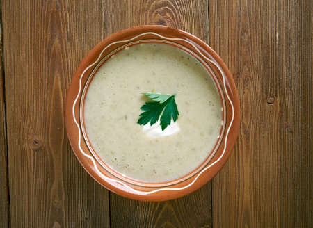 Belarusian soup with mushrooms polivkaの写真素材
