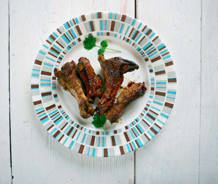 Slow-cooker apple-glazed ribsの写真素材