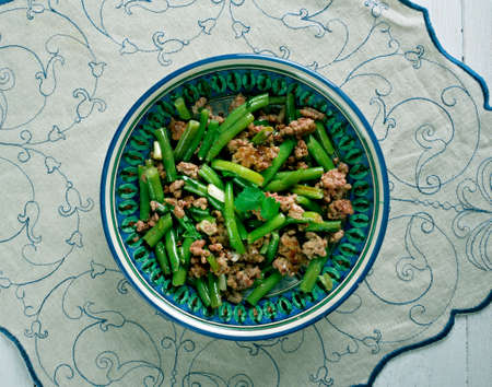 Etli Fasulye - Turkish Tender Green Beans with Meatの写真素材