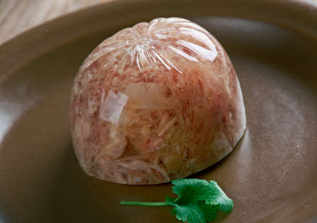 Pottit heid  Scottish mea delicacy.の写真素材