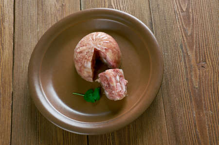 Pottit heid  Scottish mea delicacy.の写真素材