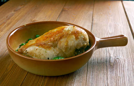 Italian Village Chicken Vesuvio .close upの写真素材