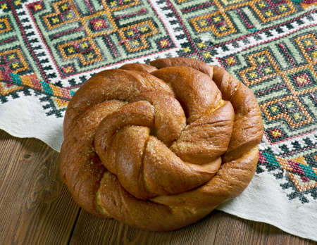 Eastern European Easter Bread. close up