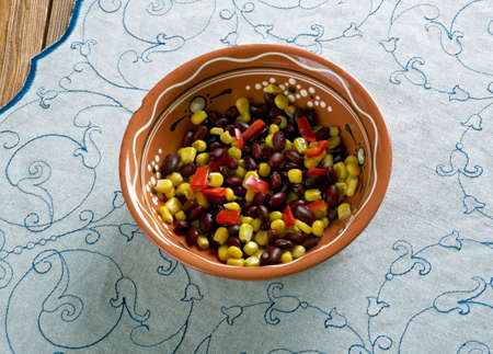 Succotash broken corn kernels.traditional dish  in New England, Pennsylvaniaの写真素材