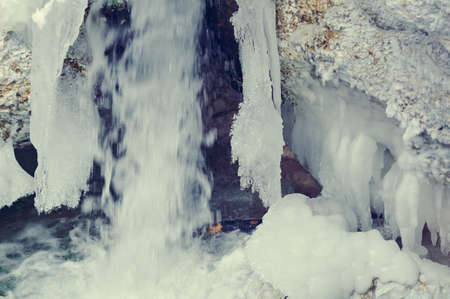 Waterfall holy stream.  Arhangelsk region; Russia.の写真素材