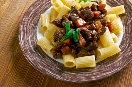 Pasta alla Genovese - Neapolitans, the beef sauce Pasta .の写真素材