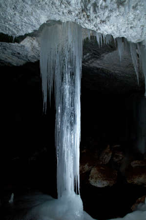 Grot of Golubinskaya Cave.Arhangelsk regionの写真素材
