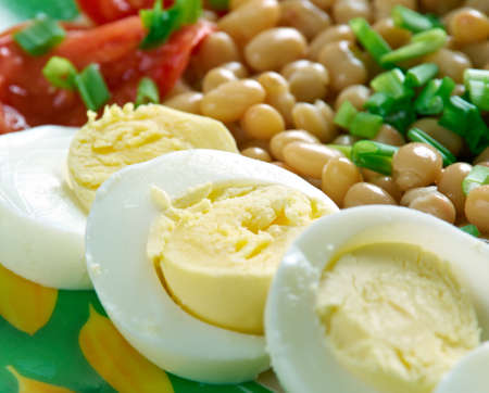 Piyaz Tarifi -  Traditional Bean Salad. A Seasonal Cook in Turkeyの写真素材