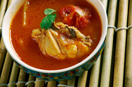 Chettinad Chicken Rasam - South Indian soupの写真素材