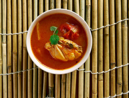Chettinad Chicken Rasam - South Indian soupの写真素材