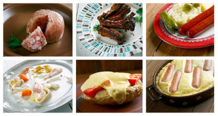 Traditional Irish,Scottish  and British cuisine.Food setの写真素材