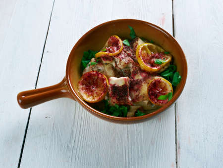 Sumac Chicken  - Just marinate the chicken with sumac, lime, garlic, olive oil, oregan.Persian cuisineの写真素材