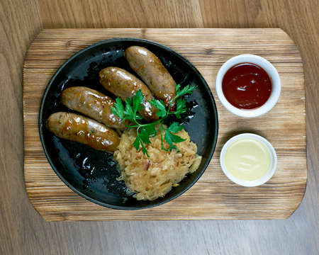 roasted  Sausages homemade Kupati.  Georgian sausage that is made from lamb . is popular in the Caucasus region.の写真素材