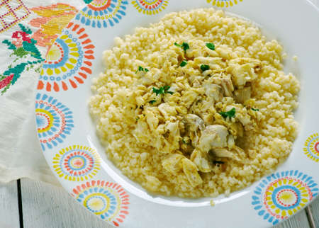 Fish Curry and cus cus.の写真素材