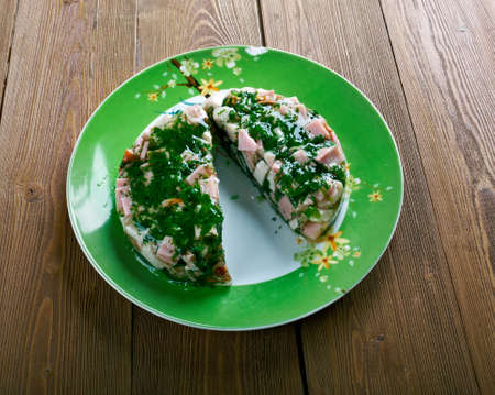 Jambon persille - traditional Easter dish in Burgundy.の写真素材