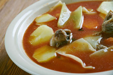 Andrajos - typical dish of Granada province and Murcia, Spain.