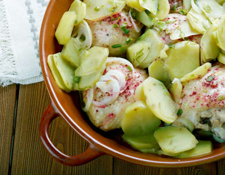 Buffalo Chicken and Roasted Potato Casseroleの写真素材