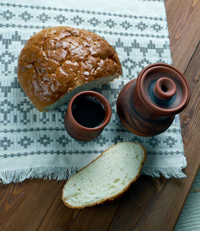 syta - Russian honey drink water. made of honeycomb with honey, filled with boiling water