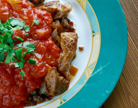 puntas de filete - grilled meat with chili sauce.Mexican foodの写真素材