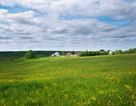 North Russian village.Arkhangelsk region .Russian North.の写真素材