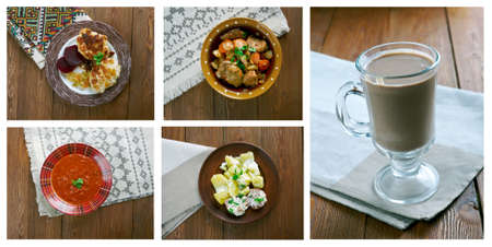 Food set .  Baltic traditional  cuisineの写真素材