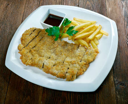 Roast pork in breadcrumbs Chinese styleの写真素材