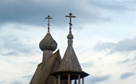 Wooden chapel St. Nicholas.Kenozerye, Arkhangelsk region, Russiaの写真素材
