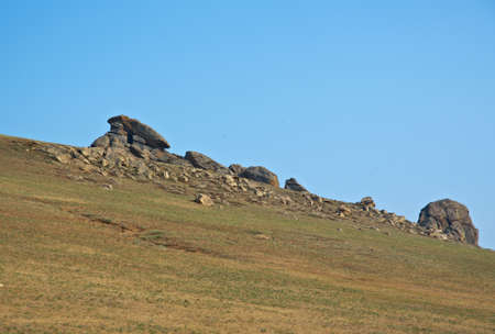 Saxon castle - rocks at Suvo village Barguzin valley,Buryatia, Russia,の写真素材