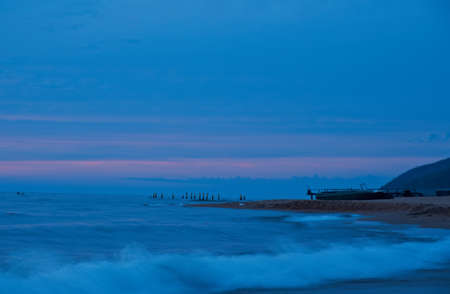 Lake Baikal at sunsetl. Gremyachinsk village. Russiaの写真素材