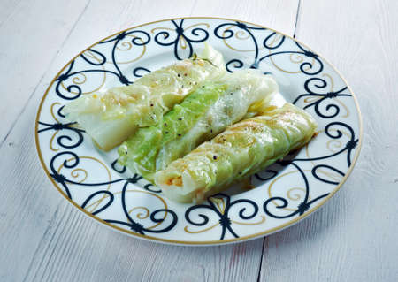 Stuffed Cabbage Rolls Middle Eastern Style - Mahshi Malfoufの写真素材