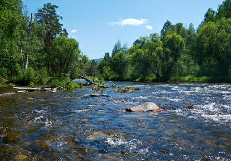 Smal mountain river Kika.Republic of Buryatiaの写真素材