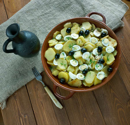 Portuguese Cod Fish Casserole - Bacalhoada or Bacalhauの写真素材