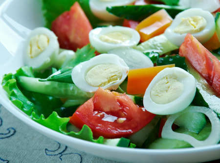 Ensalada imperial mixta -  Mexican  salad with quail eggs, vegetables