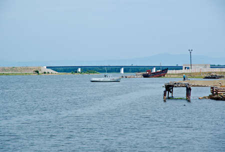 mooring and wharf fishing  boat at Baikal