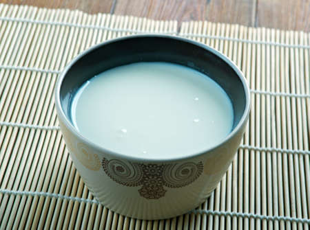 Chal  beverage of fermented camel milk.popular in Central Asia .の写真素材