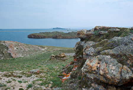 Cape hadarta.Maloe More Strait View, Baikal lakeの写真素材