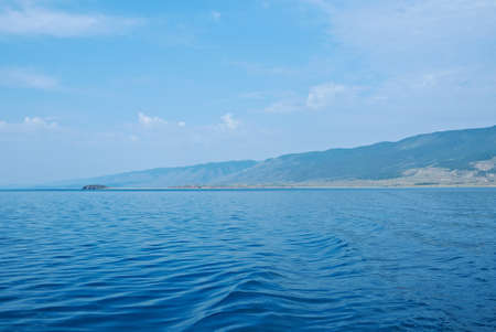 Maloye more strait , lake Baikal, Siberia, Russiaの写真素材