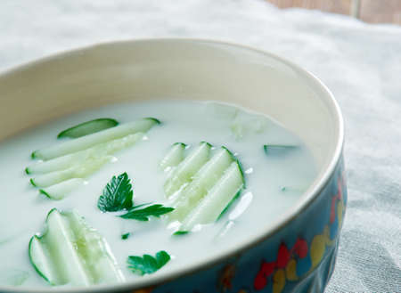 Persian Cucumber Yogurt Mast o Khiarの写真素材